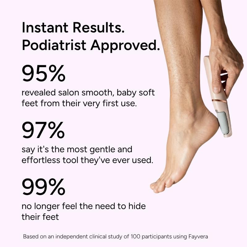 Get salon smooth, baby soft feet at home in minutes with Fayvera