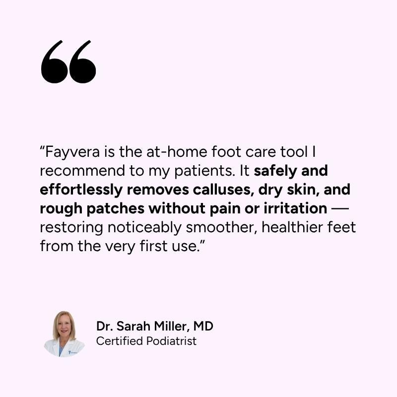 Get salon smooth, baby soft feet at home in minutes with Fayvera