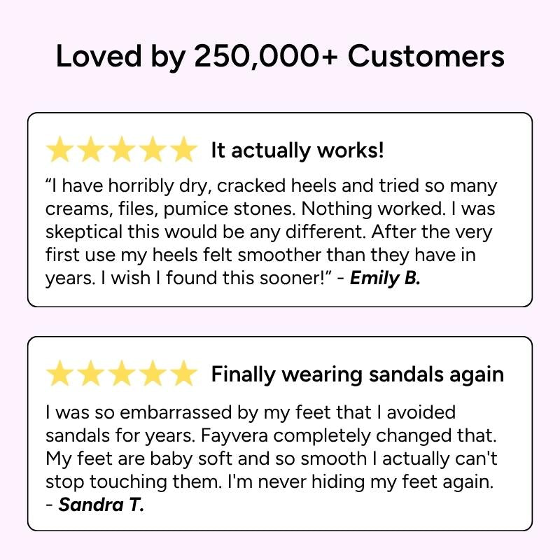 Get salon smooth, baby soft feet at home in minutes with Fayvera